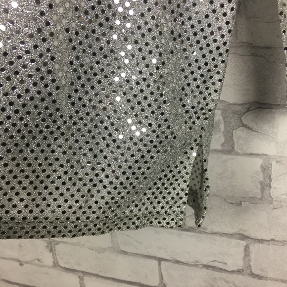 Romans Silver Long Sleeve Blouse Size 2X - Picture 5 of 5